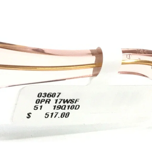 Prada Sunglasses SPR17W-F 19Q-10D Transparent Peach Asian Fit with Brown Lenses - Picture 8 of 13